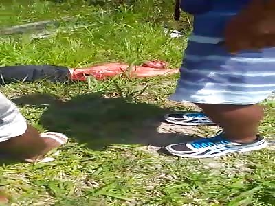 Man threw himself in front of the car and fell down and ran out