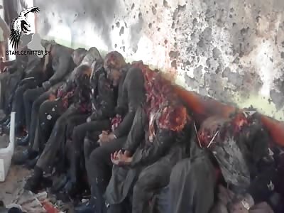 GRUESOME Line-Up: ISIS terror attack on a Shia congregation hall in Muqdadiyah (Diala Governorate, Iraq)