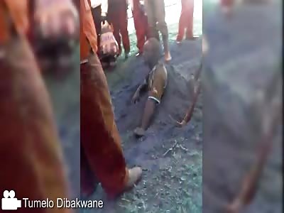 Buried thief and takes several shovels