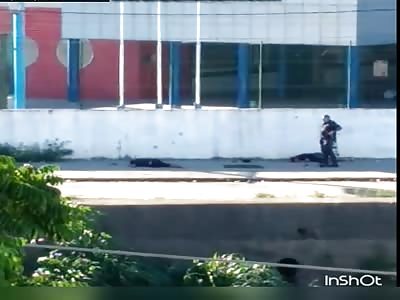 Bandits in Rio de Janeiro being executed by military police officers