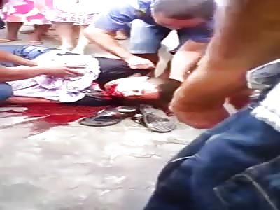 Man dying after taking shots and populating gun pillow for him