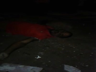 Thief beaten With stone