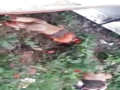 Horrible accident Man crash by train