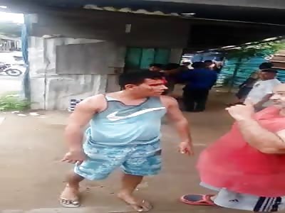 thief brutaly beating in manaus 