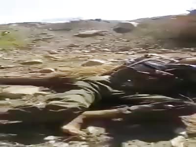 Wounded soldier in battle feeling a lot of pain