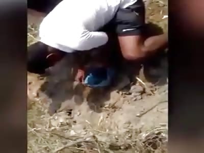 Found buried alive a child