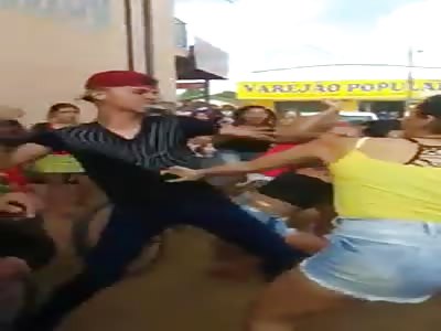 Gay beating woman 