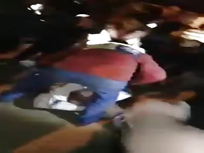 Thief being brutally beaten and shot dead