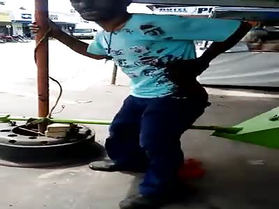 man Stab in the back