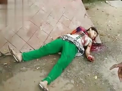 Husband kills wife knife blows