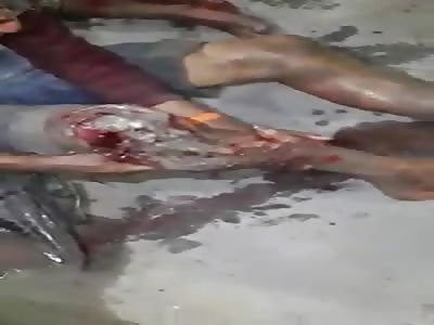 A thief being beating