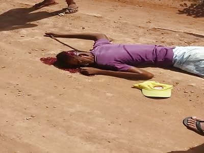 Agonizing with several shot 