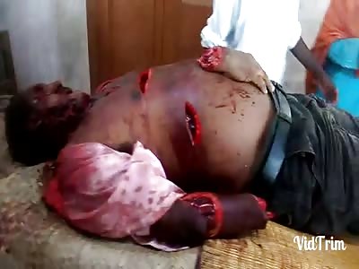 Man murdered by machete and desmember