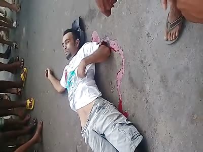 Agonizing with several shot 