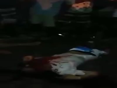 Agonizing with several shot 