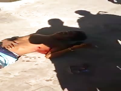 Thief agonizing After get shots 