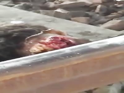 Accident  in line train