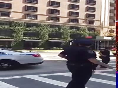 (another angle )   Woman plays from 6 floor in manhattan   