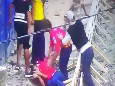 brutally beating man stonned to death