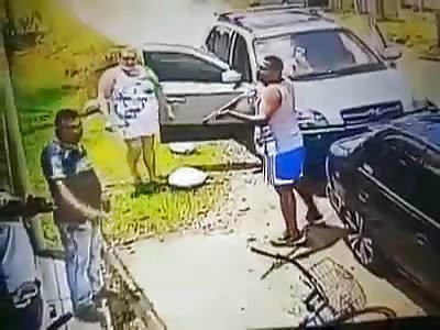 Man takes a shotgun shot at his arm