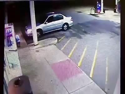 Thief hit by car in scape