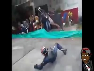 lol shocking accident with biker