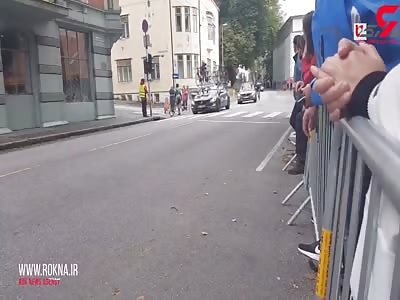 cyclist hit by car in a marathon mutherfcuker driver