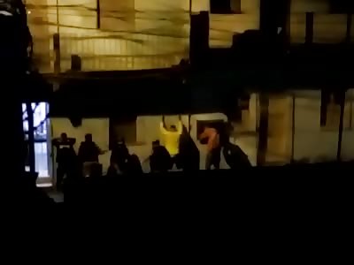 police officers attack drug users in a favela