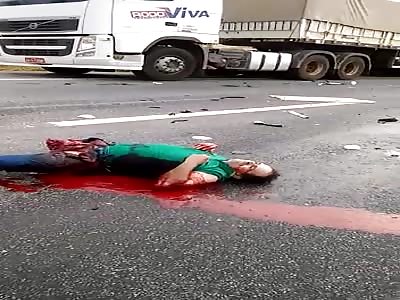 horrific accident in the road