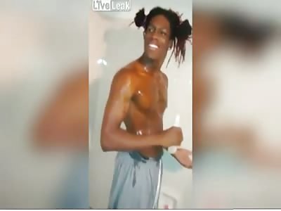 idiot set fire himself