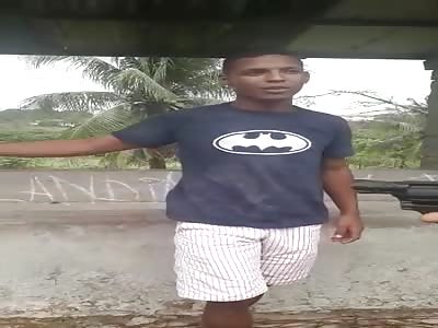 Thief punished with shot on the hands