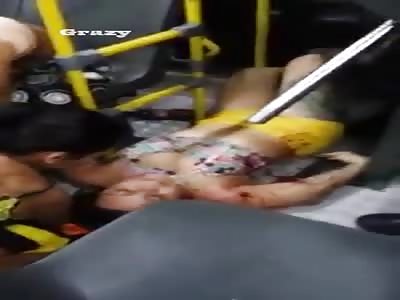 Woman agonizing after get shots in fortaleza brasil