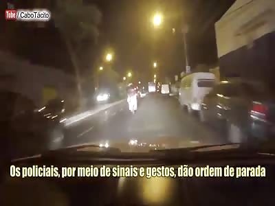 Brutal accident with biker bandits