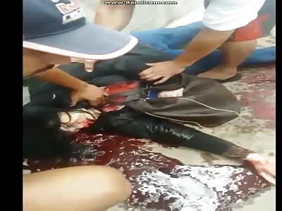 brutality: man stabbing woman is trampled to death 