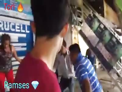 boy is beaten by fat man