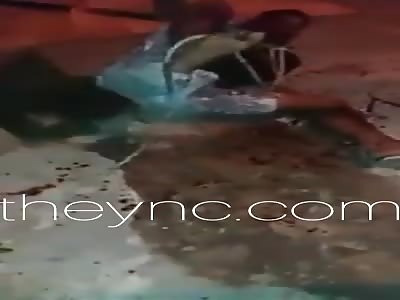  Merry Christmas ! Stabbing and Hacking tied Screaming Rival with Machete