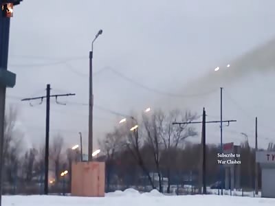  Massive Grad Rocket Launch in City