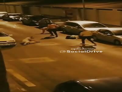 A man takes a chainsaw to a street fight