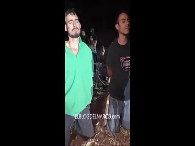  Strong video where the CJNG executes live with 2000 bullets to severa