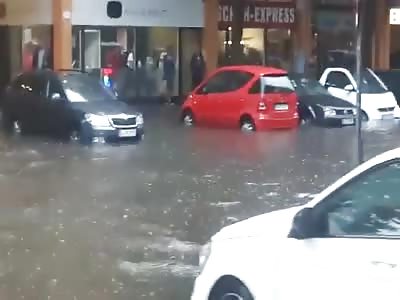 Heavy rain in berlin