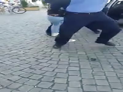 Shocking pictures from Plauen Germany, asylum seekers against police