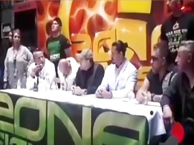 Fight of the century goes out of control trejo hits with a bottle to a