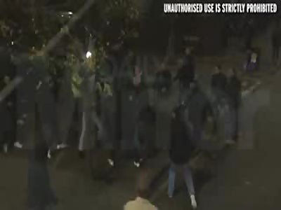 Terrifying video shows Spurs and West Ham fans clashing in the street before London derby