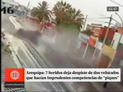 two cars crash at the same time