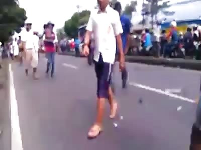 dead bodies all over the road 