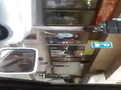 Full naked Woman taking bath Public in city