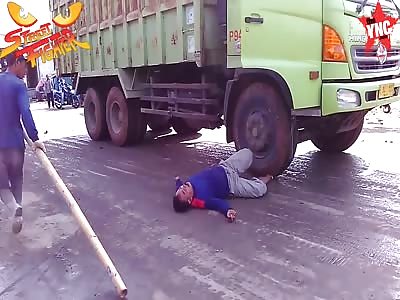 trucker gets electrocuted
