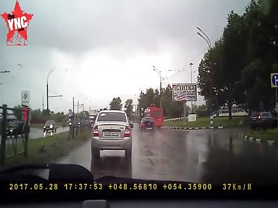 girl  died when she was hit and sent flying while running for the bus