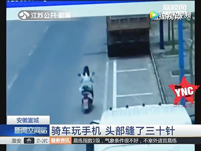 woman breaks her neck and dies when she drives into a truck