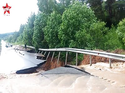 The roads are very bad in Russia 